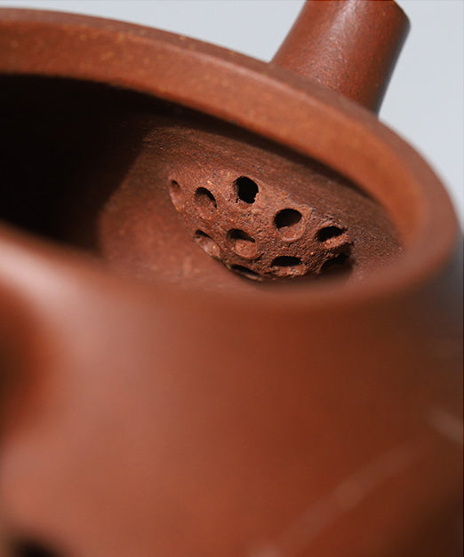 Handmade Yixing Purple Zisha Clay Teapot - Jiangpo Clay Zhu Piao Teapot, 220ml Capacity