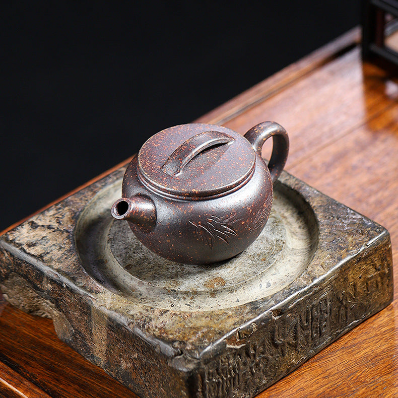 Authentic Yixing Zisha Purple Clay Mini Teapot, 140ml Capacity