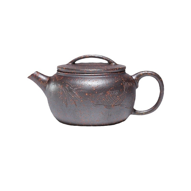 Authentic Yixing Zisha Purple Clay Mini Teapot, 140ml Capacity