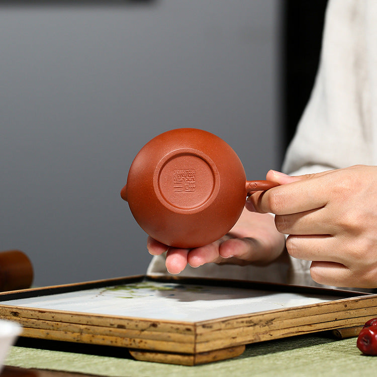 Handmade Yixing Jiangpo Purple Clay Zisha Teapot - 125 ml Small Capacity Gongfu Teapot