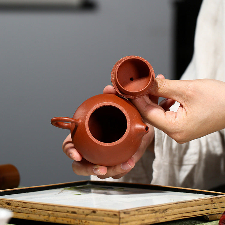 Handmade Yixing Jiangpo Purple Clay Zisha Teapot - 125 ml Small Capacity Gongfu Teapot