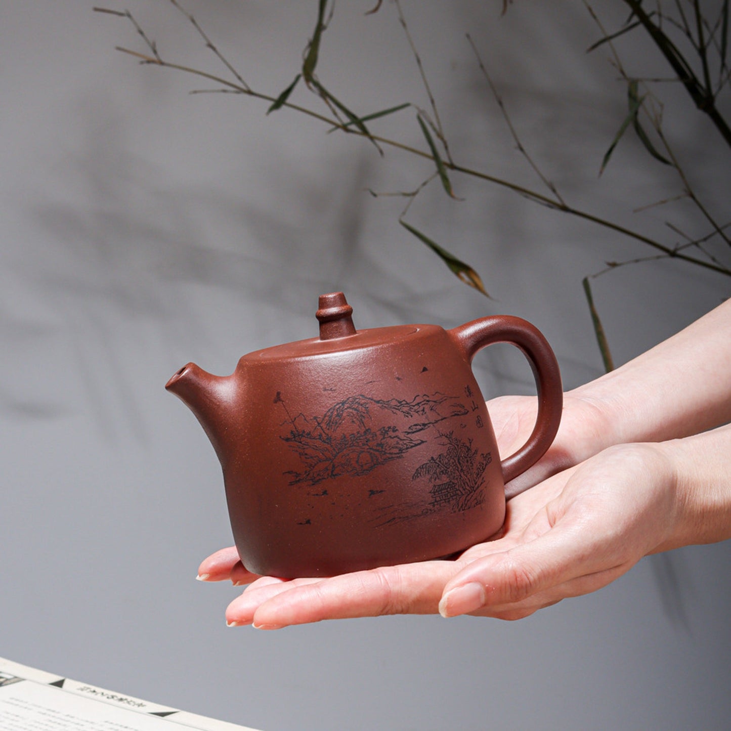 Handmade Yixing Zisha Purple Clay Teapot, Traditional Chinese Clay Teapot, Large Capacity 460ml