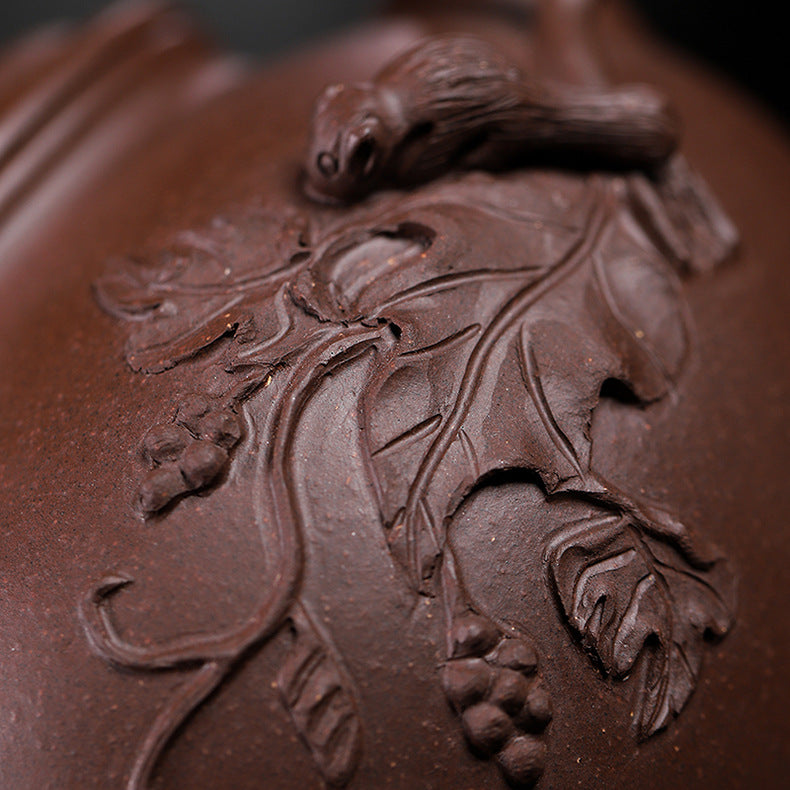 Handmade Yixing Zisha Purple Clay Baochun Teapot, 970 ml Large Capacity