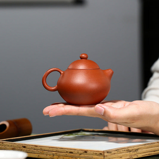 Handmade Yixing Jiangpo Purple Clay Zisha Teapot - 125 ml Small Capacity Gongfu Teapot