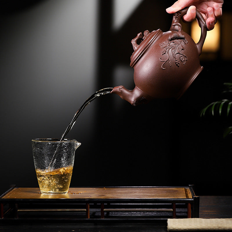Handmade Yixing Zisha Purple Clay Baochun Teapot, 970 ml Large Capacity