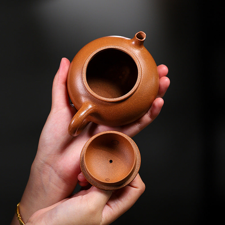 Handmade Yixing Jiangpo Zisha Clay Teapot, 200ml Capacity