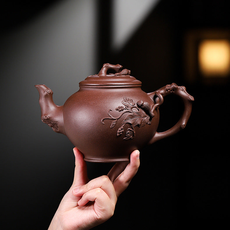 Handmade Yixing Zisha Purple Clay Baochun Teapot, 970 ml Large Capacity