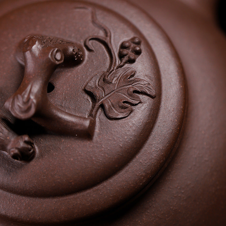 Handmade Yixing Zisha Purple Clay Baochun Teapot, 970 ml Large Capacity