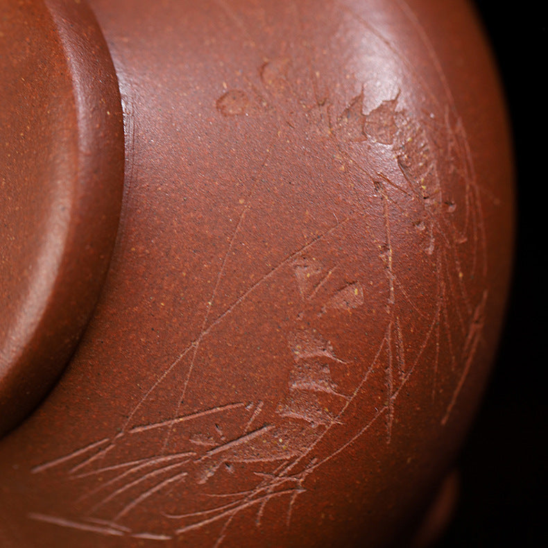 Handmade Yixing Purple Zisha Clay Teapot - Jiangpo Clay Zhu Piao Teapot, 220ml Capacity
