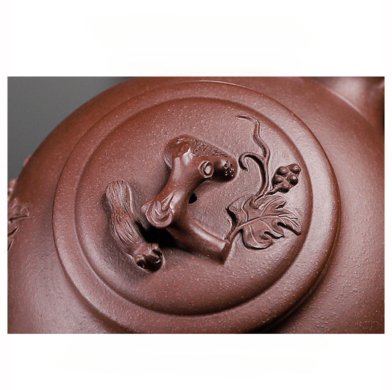 Handmade Yixing Zisha Purple Clay Baochun Teapot, 970 ml Large Capacity
