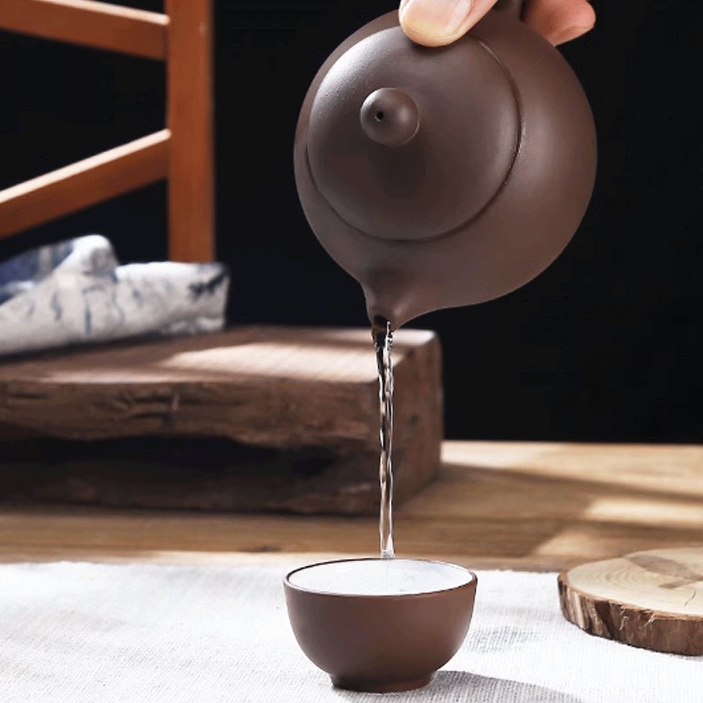 Handmade Yixing Zisha Teaset, Chinese Purple Clay Teapot in Xishi Style with Pairing Cups, 200ml, 280ml, 420ml Capacity